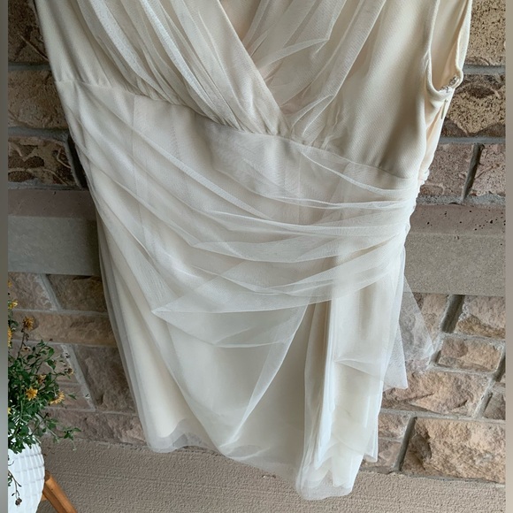Vintage 90’S JESSICA Tule Cream Off White Midi Dress Womens Size 12 BRAND NEW - Picture 9 of 16